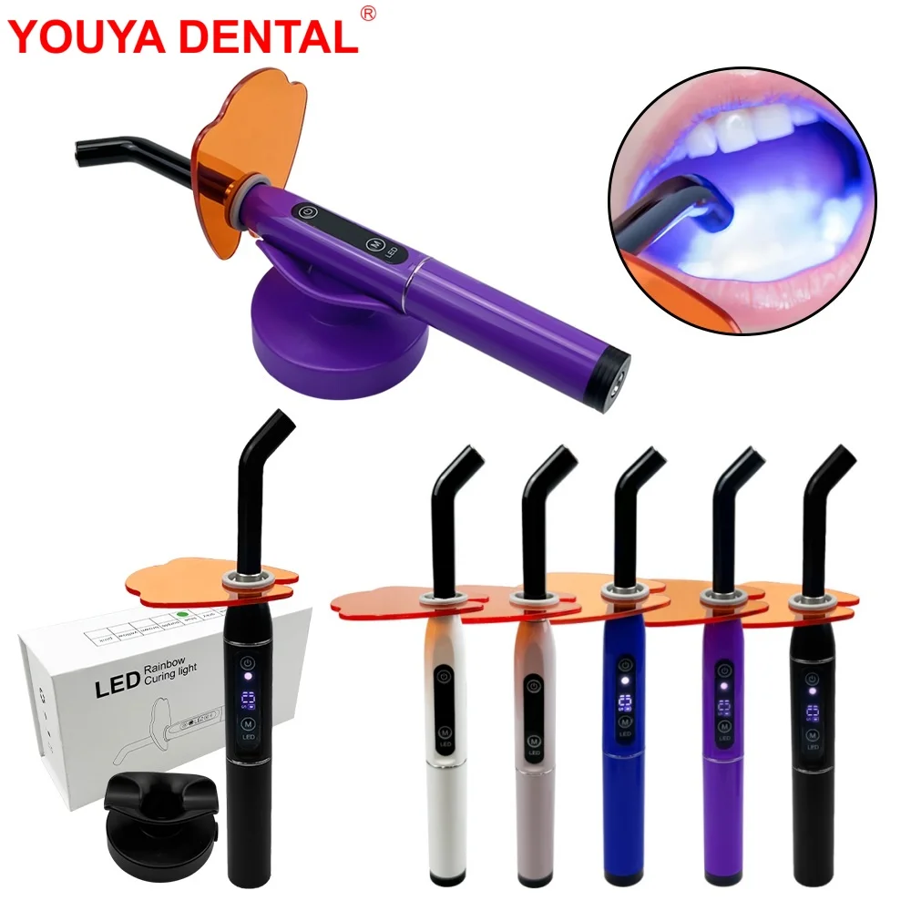 

1Set Led Dental Curing Light 2200mah Battery Wireless Resin Cure Lamp Cordless Photopolymerizer Lamp Machine Dentistry Equipment