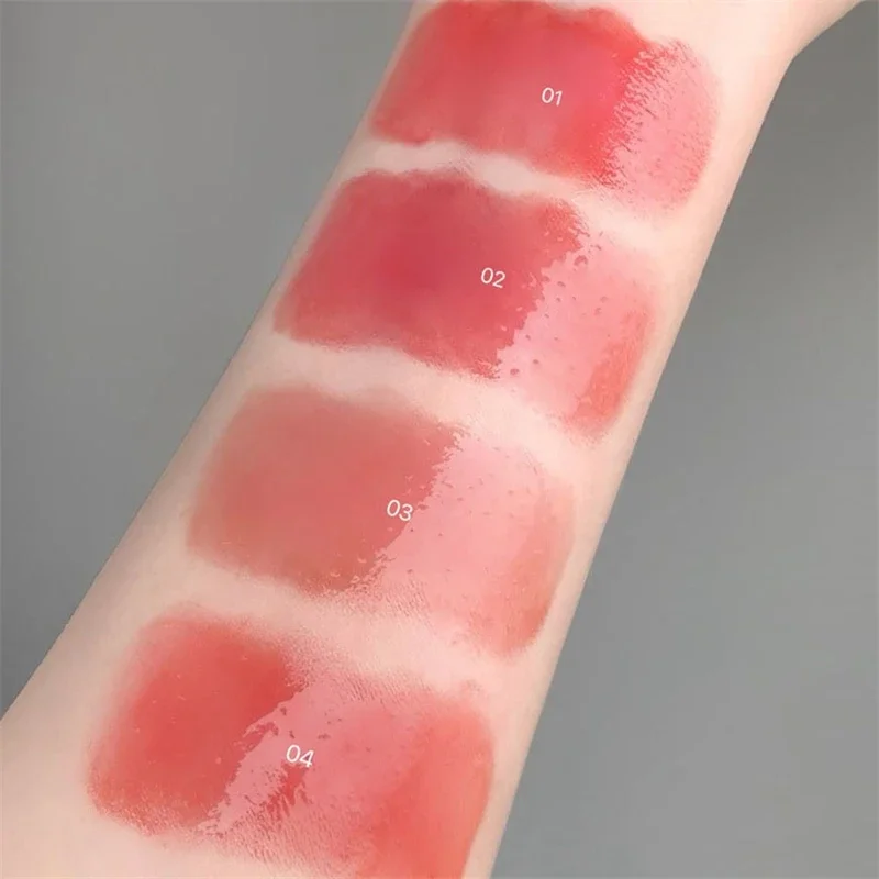 Brillo de labios con miel y leche, espejo hidratante, brillo de labios de agua, tinte de labios rojo Sexy, bálsamo labial, maquillaje de labios, Cosméticos Coreanos, 1 ud.