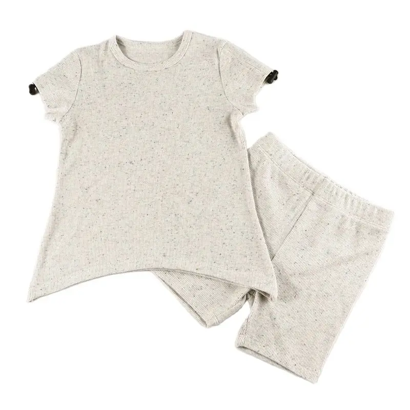 Baby girls top & skinny shorts kids set baby summer dots ribbed clothes girls top adjust rubber with stopper size 3m-36m