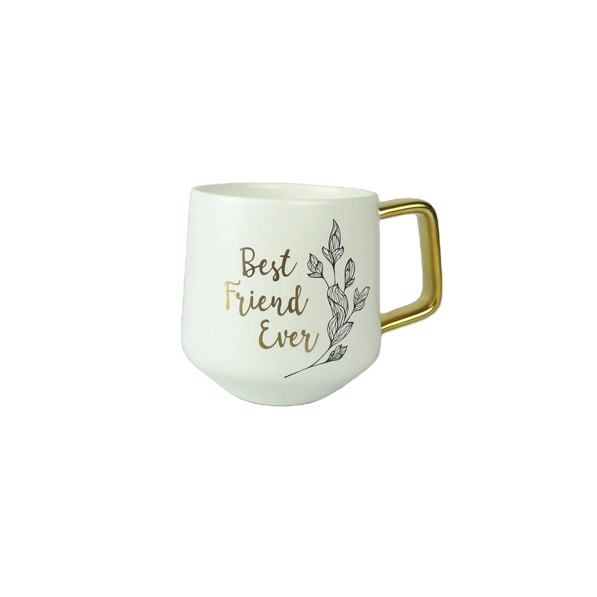 Gold Handle Coffee mug Inspirational mug Cute motivational gift custom ceramic mug