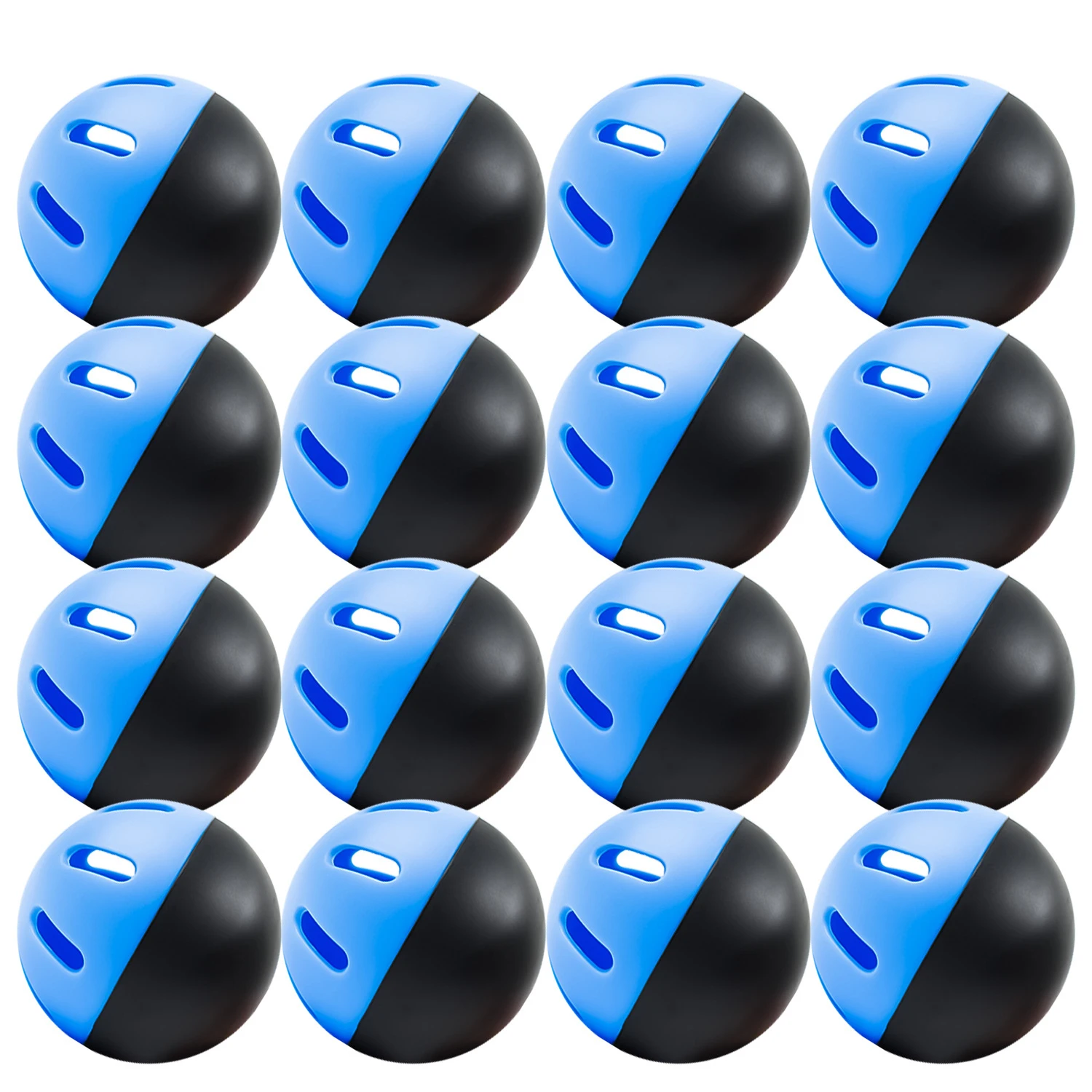 5PCS Baseball Practice Balls 74MM Super Soft Indoor & Outdoor Auxiliary Balls EVA Hollow Hole Balls Black & Blue Duplicates