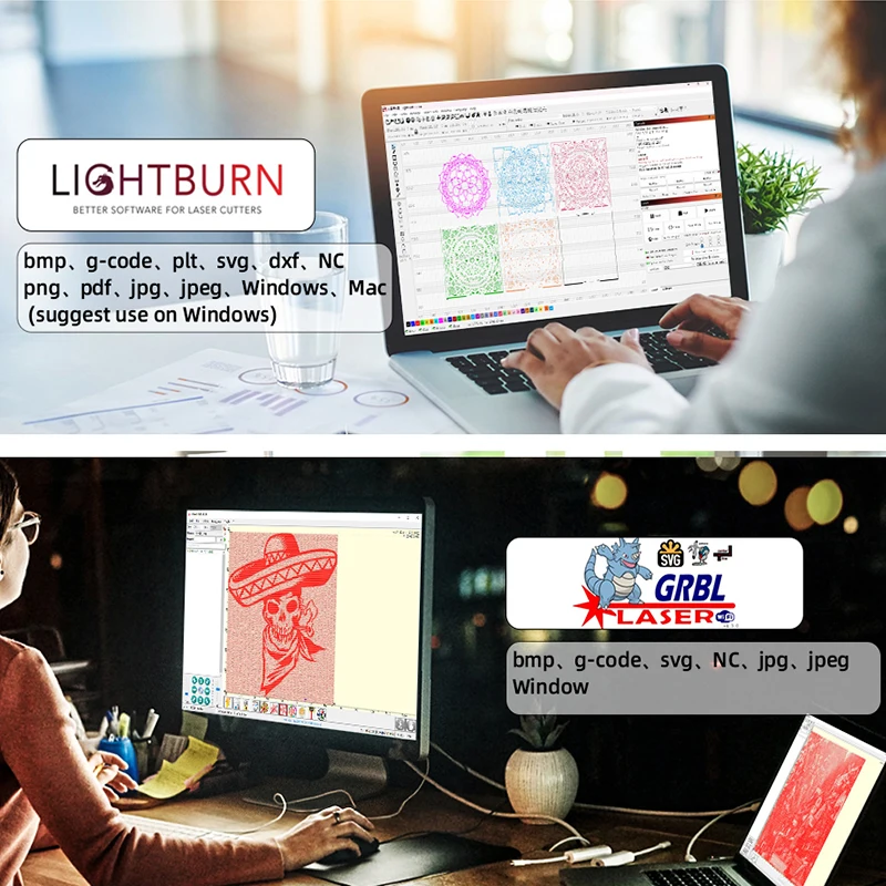 مجموعة إطارات آلة القطع بالليزر الكبيرة منطقة العمل 1500X2000 مم إطار آلة النقش بالليزر لسطح المكتب باستخدام الحاسب الآلي