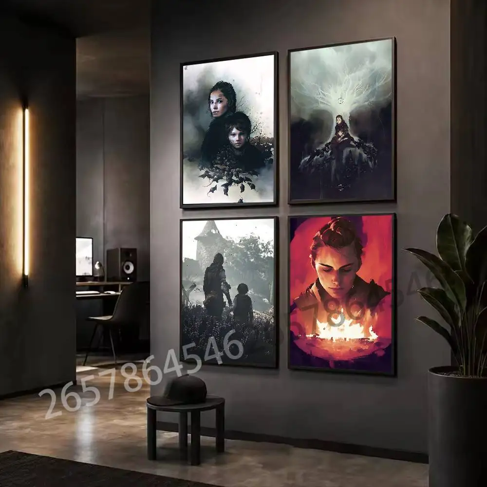 A-A P-Plague Tale R-Resonance Wall Art Poster Print Wall Decor for Living Room Bedroom Home Decoration