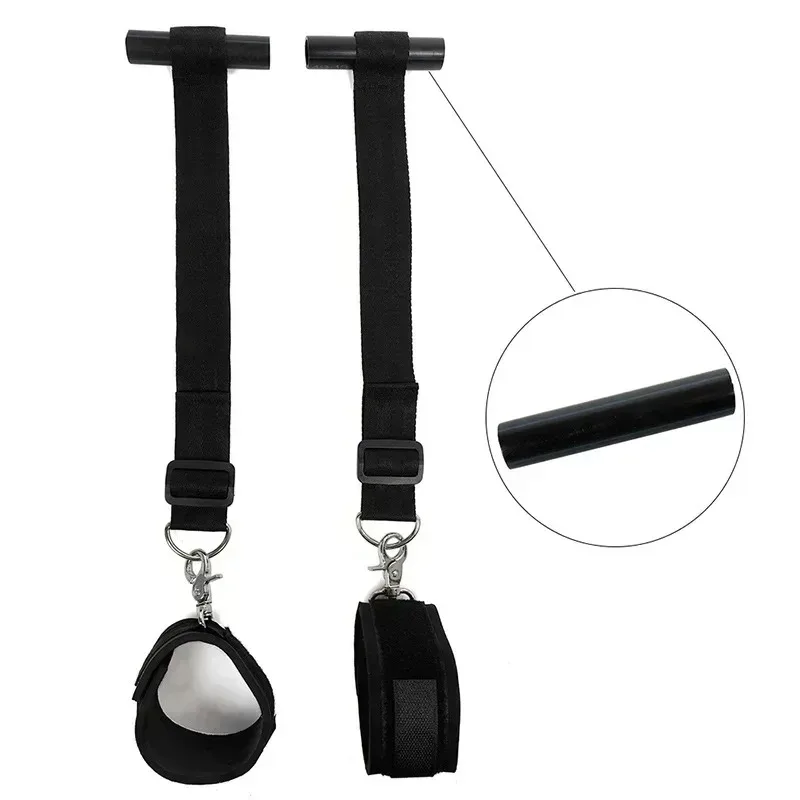 Bdsm عبودية مجموعة بواسطة الباب اليد الكاحل الأصفاد أصفاد مفتوحة قيود الساق حبل حزام نظام الجنس لعب للمرأة الأزواج الكبار 18