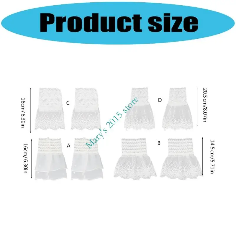 E15F Delicate kanten polsband Gevoelige huidvriendelijke polsband voor woon-werkverkeer