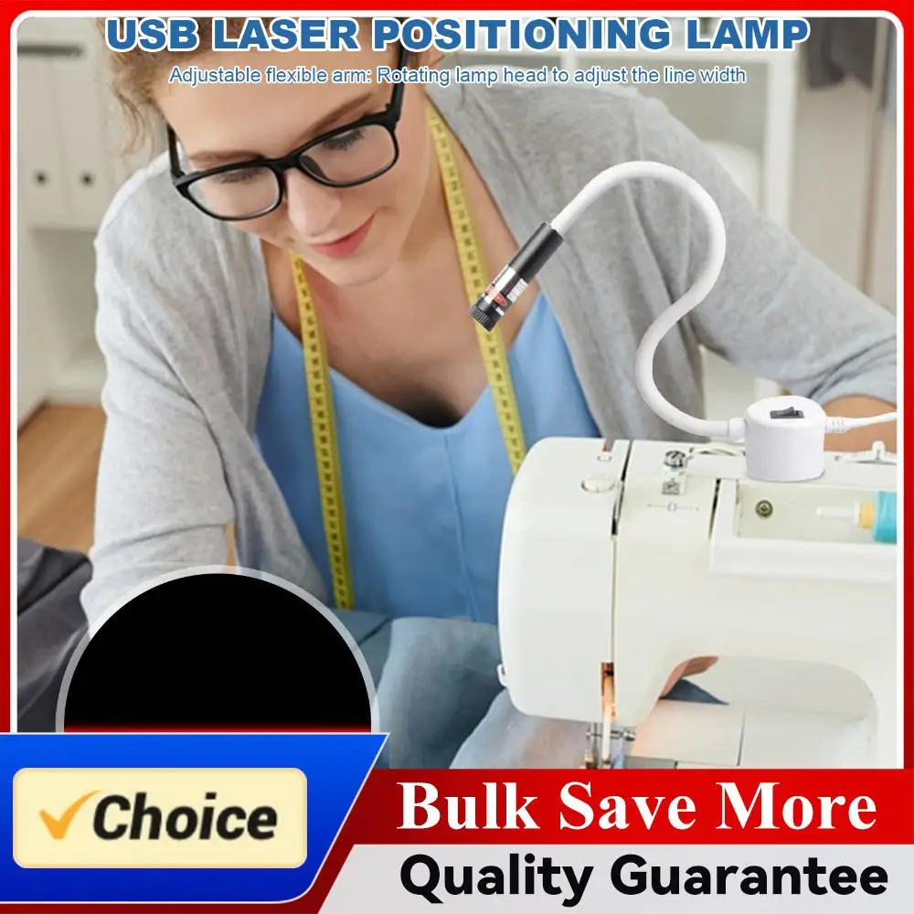 USB Magnetischer Laser-Leuchtguide Roter Laser-Positionierungslicht für Nähmaschine Quilting Handwerk Werkbank-Ausrichtungszubehör