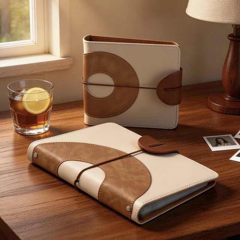 Wholesale Minimalist PU Strap Polaroid Photo Album Large Capacity Sleeve Card Holder Storage Book Travel Memory Album Pocket New