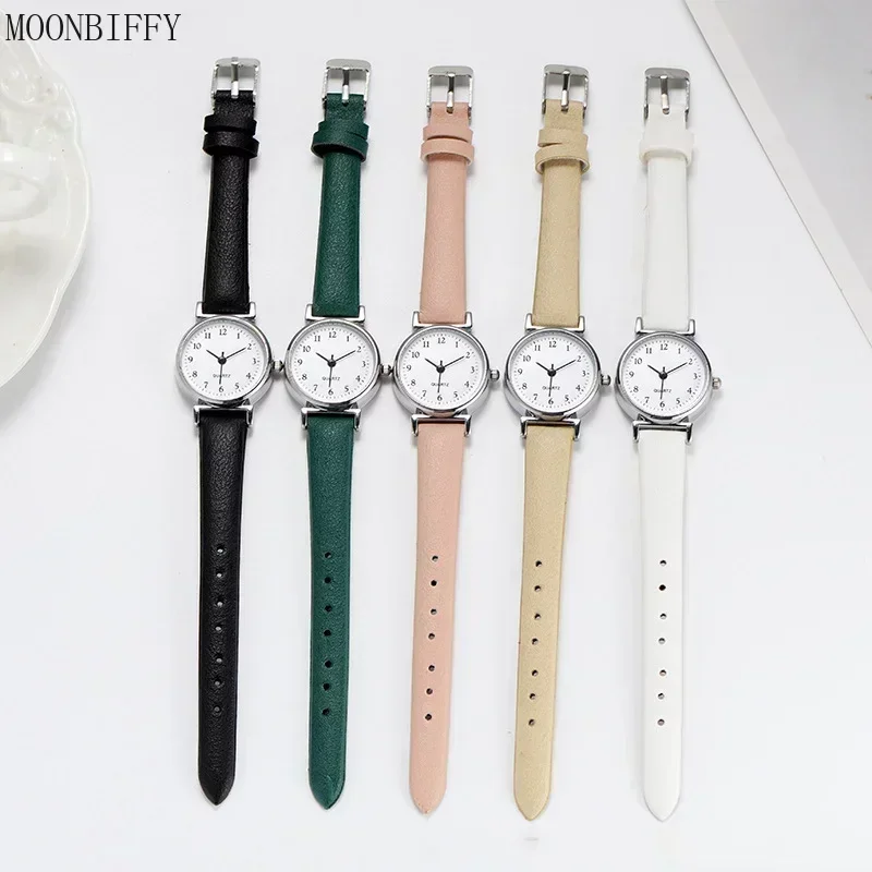 Hight Quality Brand Quartz Watch Ladies Fashion Small Dial Casual Watch Leather Strap Wristwatch for Women Relojes Para Mujer