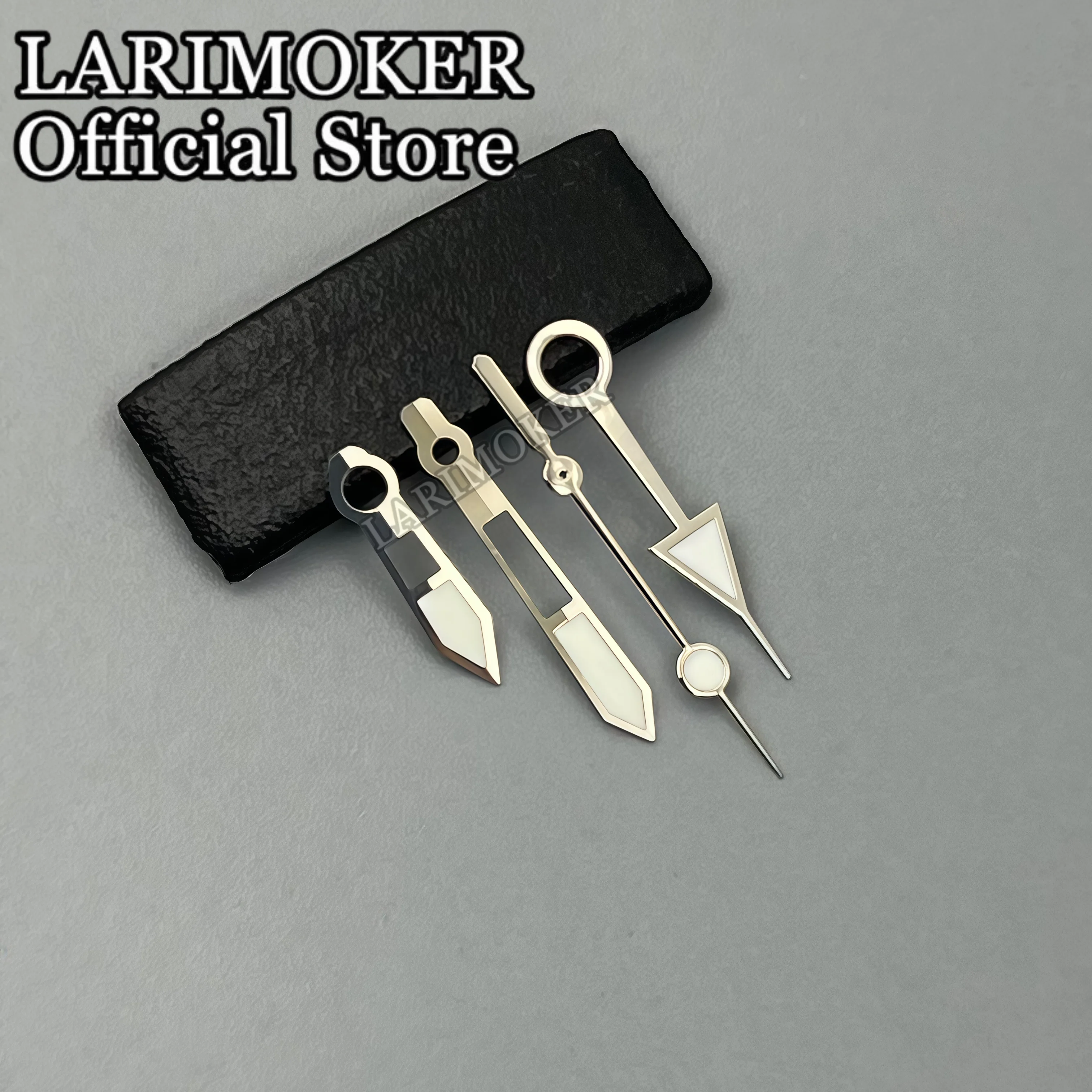 LARIMOKER NH34 17.4x13.9x9.3x14.3 GMT Watch Hands Fit NH34 Automatic Movement Green Luminous GMT Watch Hands Watch Accessories