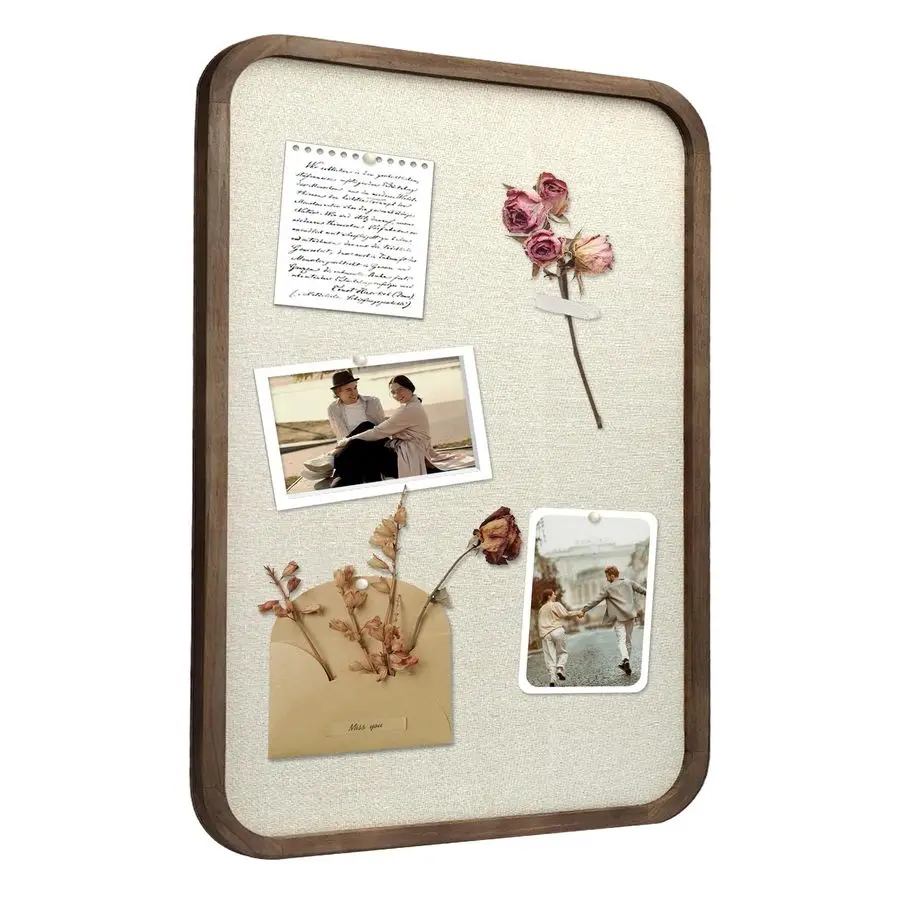 

Bulletin Board, Pin Board for Walls, Fabric Bulletin Board, Large Pin Board for Home Kitchen Office Decorative, 20x30 Linen Brow