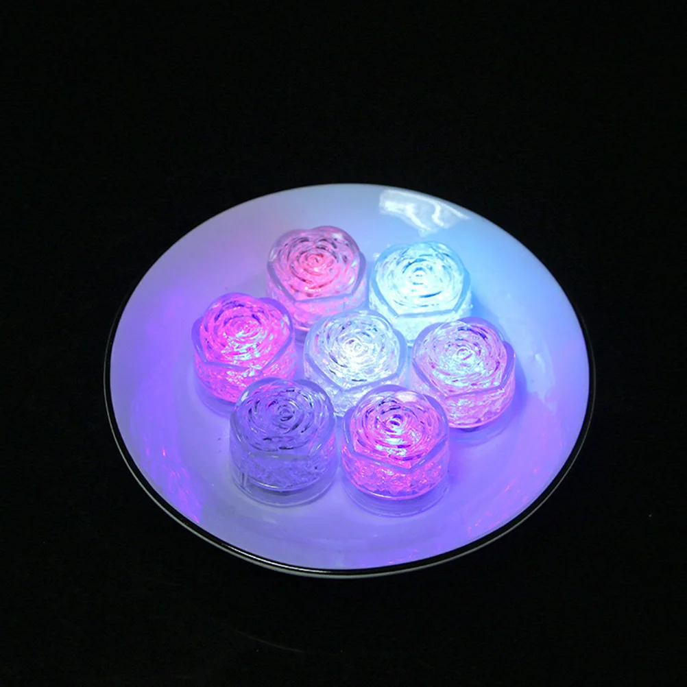 

24pcs Led Rose Cube For Drinking Wine Party Decoration Flashing Lights Bar Club Glow Flower