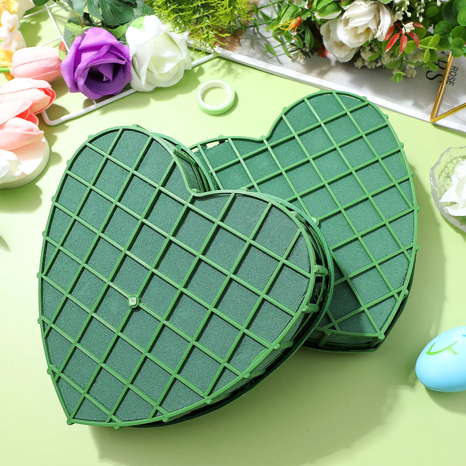 

2Pcs Flower Mud Tray Plastic Base Strong Water Absorption Wedding Car Floral Foam Disc Suction Cup Wedding Supply DIY