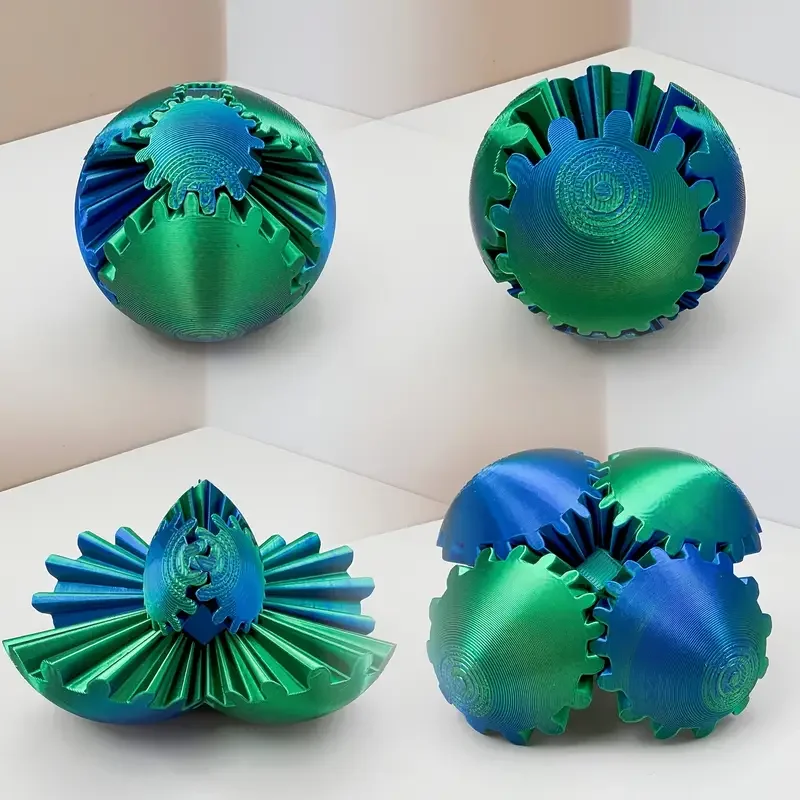 Cubo de bola con engranaje impreso en 3D aleatorio, juguetes antiestrés para niños, juguetes para aliviar el estrés, decoración de mesa, juguetes relajantes antiestrés para adultos
