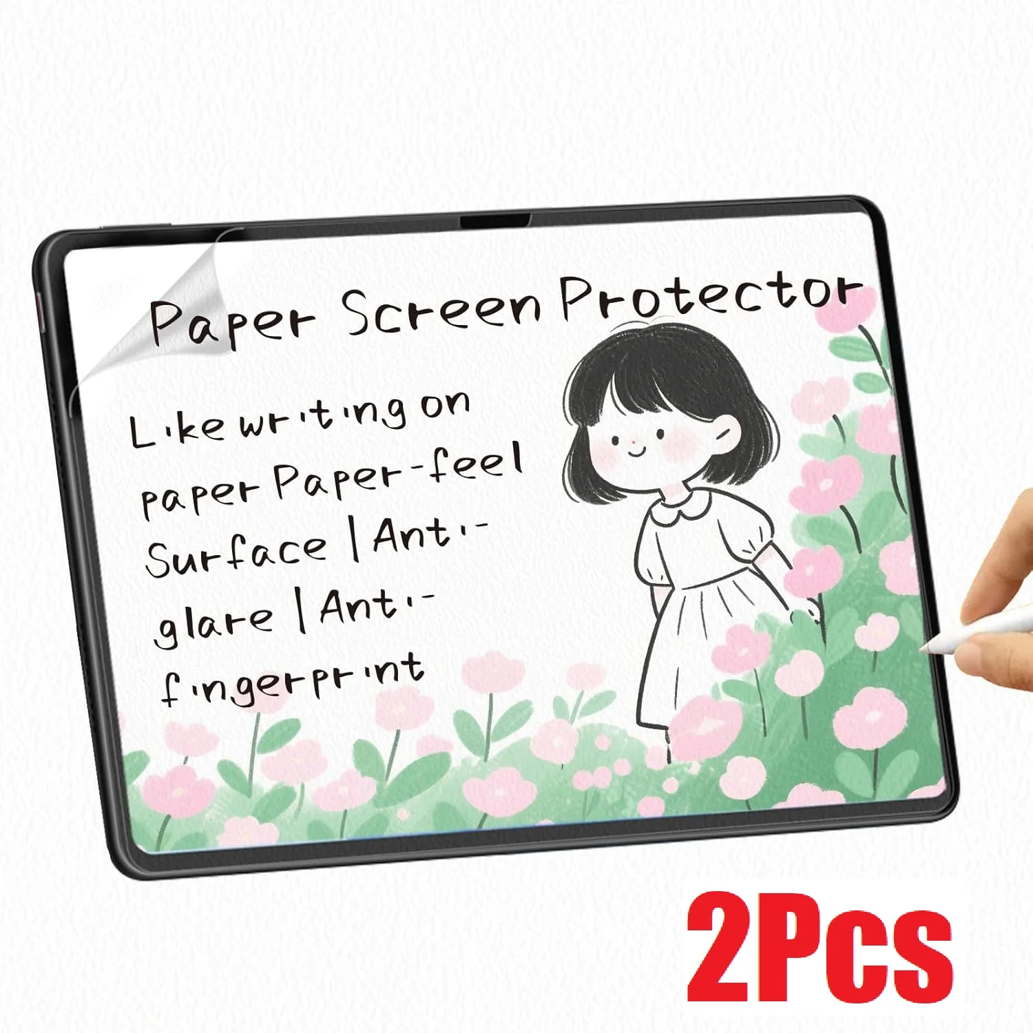 

2PCS Anti Fingerprint Paper Film For Drawing Writing IPad Pro 12.9 Screen Protector 10th 9th/8th/7th 10.2inch Air M3 M2 13 11