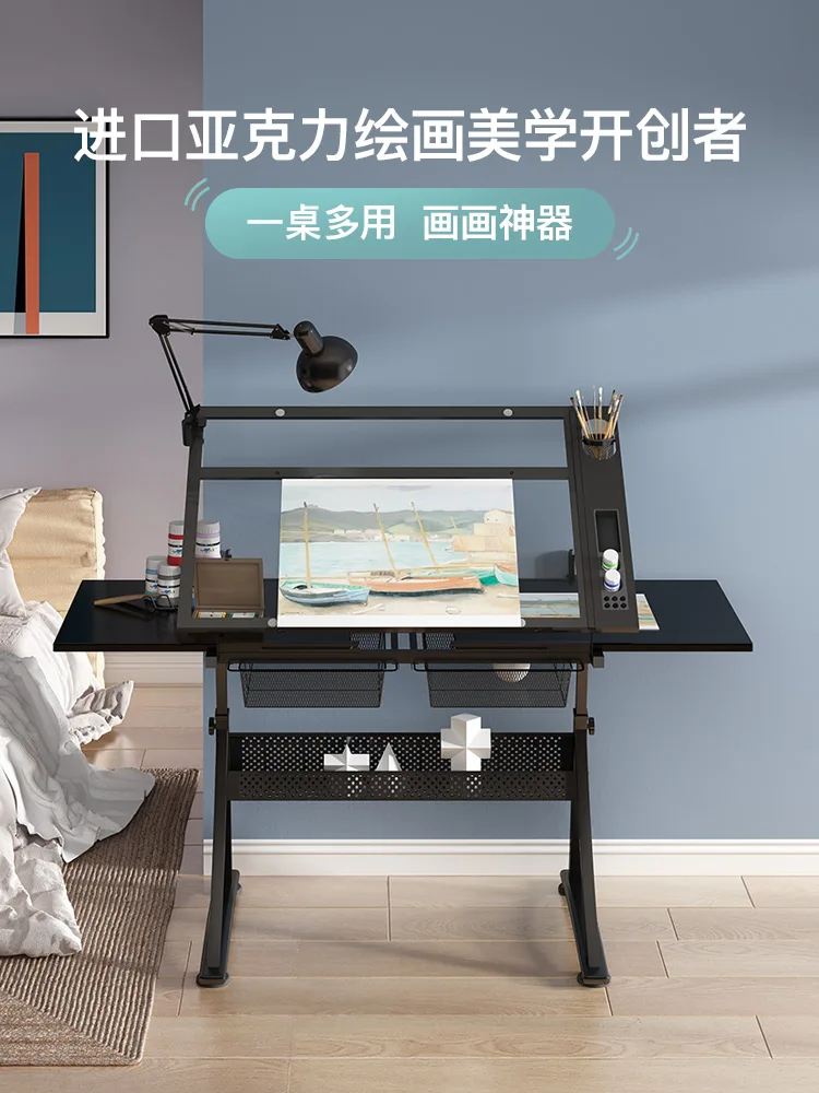 Lifting painting workbench drawing table art painting special table drawing architect desk