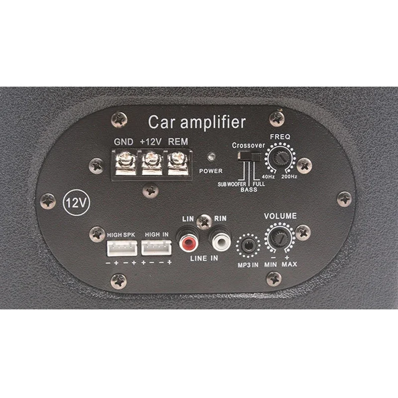 K-CT10 10inch 600W Car Subwoofer HIFI Slim Under-Seat Bass Powered Car Speaker Subwoofer Power Amplifier Speaker Audio Processor