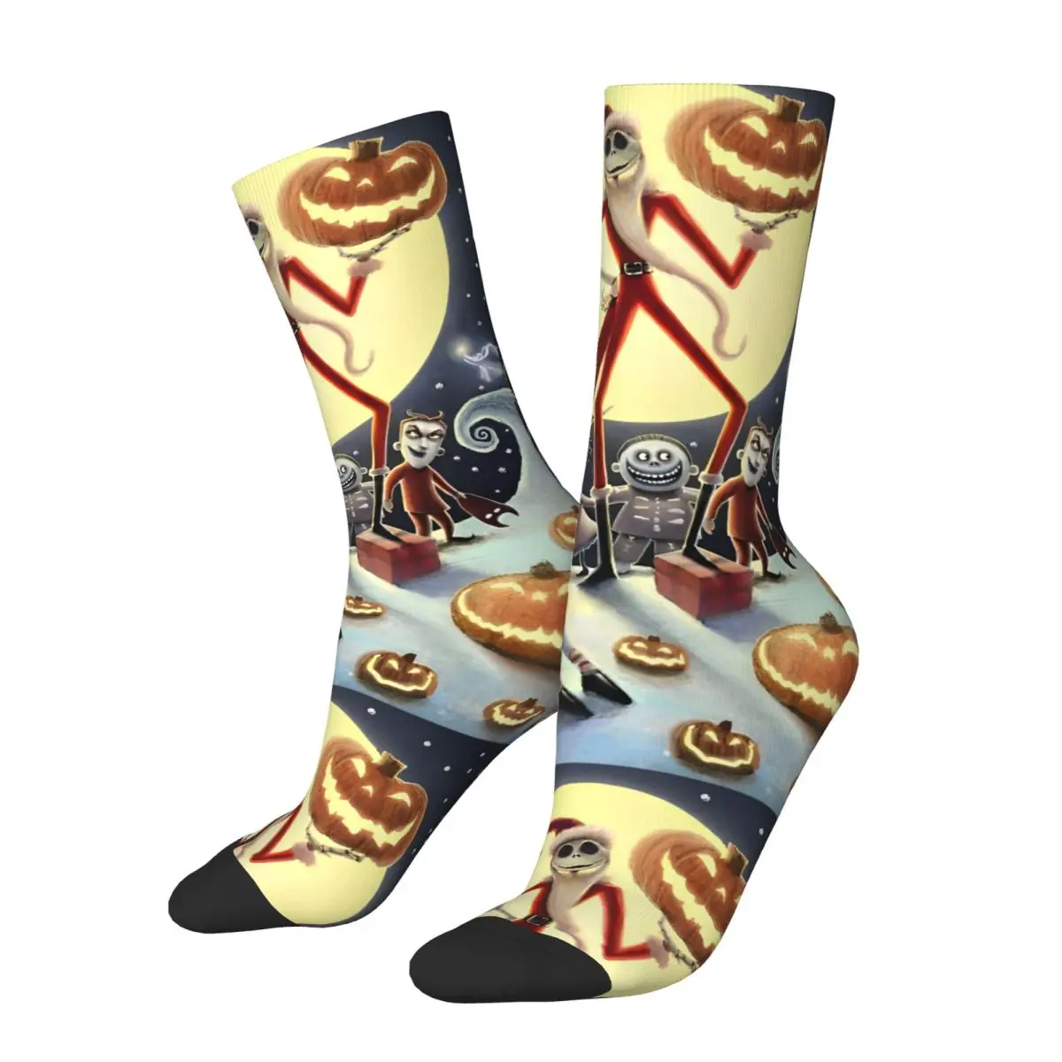 

Jack And Sally Halloween Socks Men Women Fashion The Nightmare Before Christmas Socks Autumn Winter Middle Tube Stockings Gifts