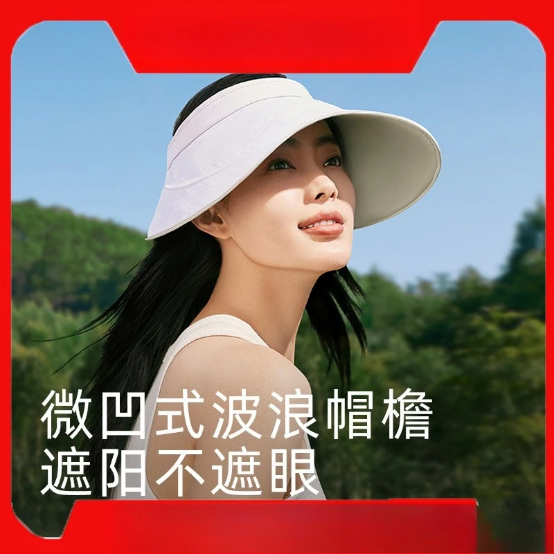 Banana egg roll cap, foldable anti-ultraviolet breathable side face sunshade empty top cap