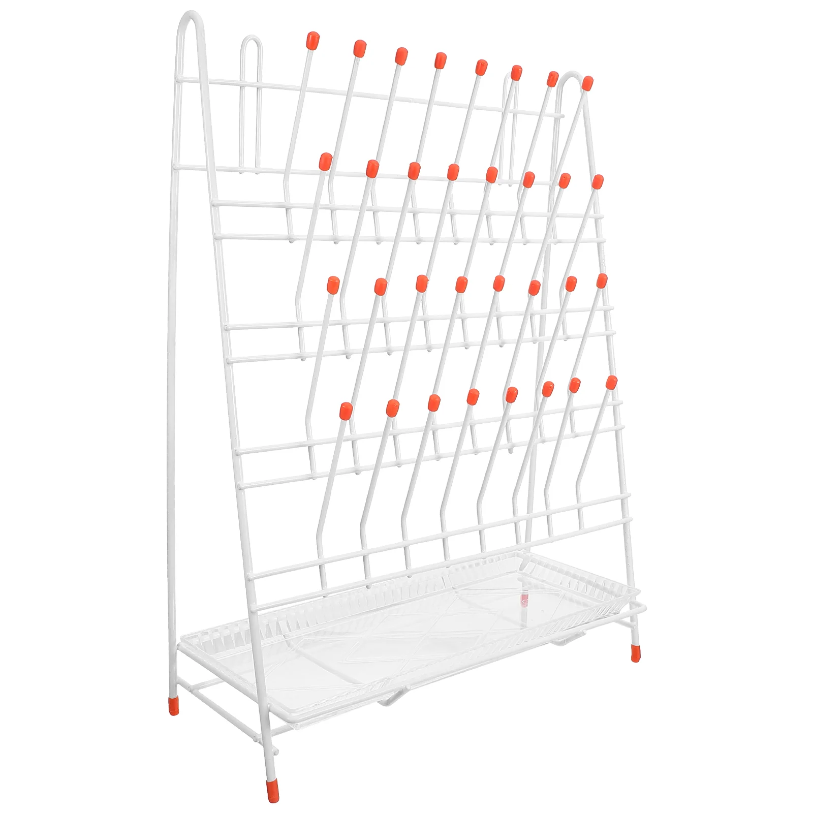 Clothes Dryer Drip Rack Hangers Foldable Lab Glassware Wire Drying White Iron Metal Tube Draining