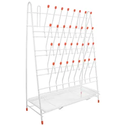 Clothes Dryer Drip Rack Hangers Foldable Lab Glassware Wire Drying White Iron Metal Tube Draining