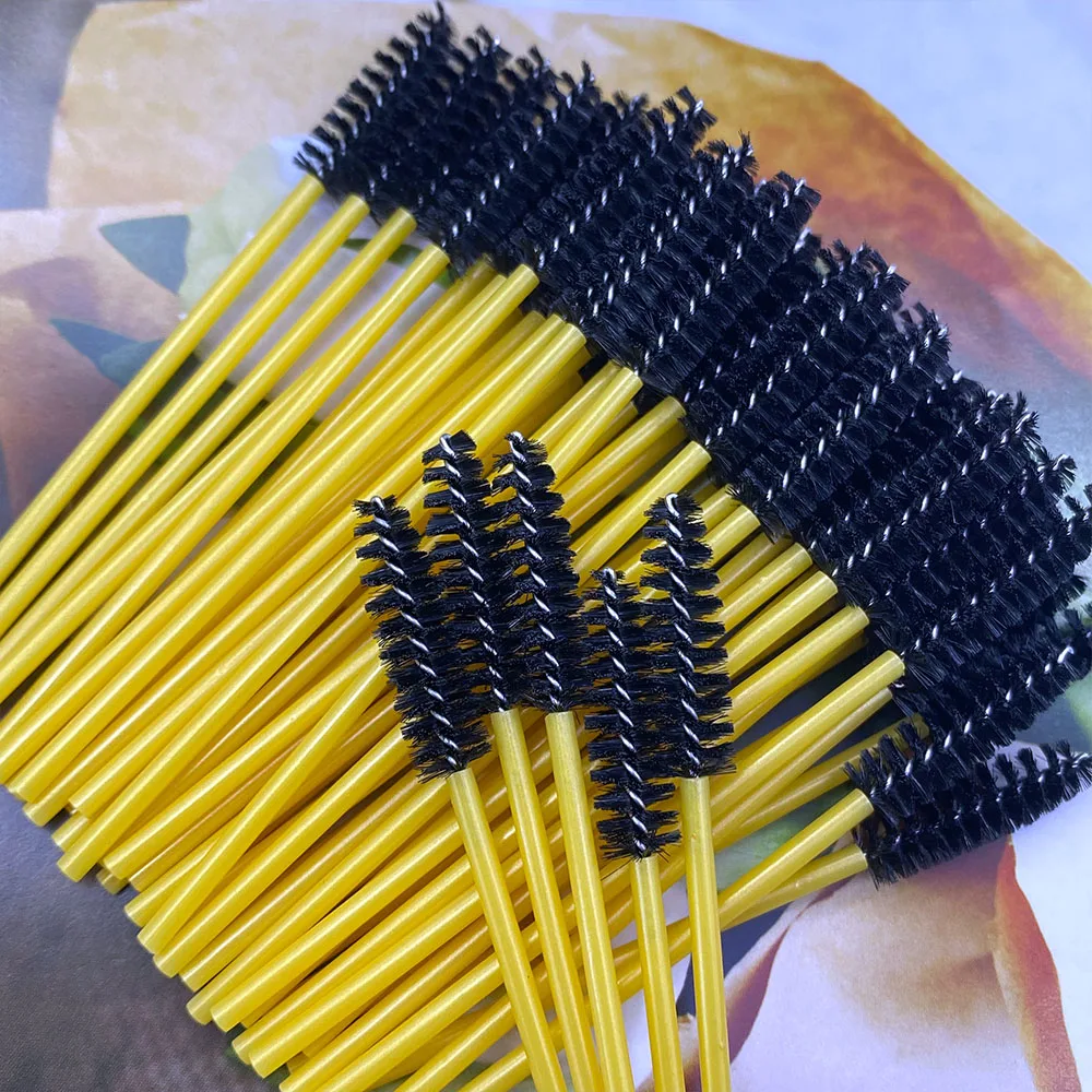 Zanse 500 قطعة من عصي الماسكارا للاستعمال مرة واحدة، فرشاة رموش Spoolies لتمديد رموش العين، وفرش المكياج، أداة مكياج