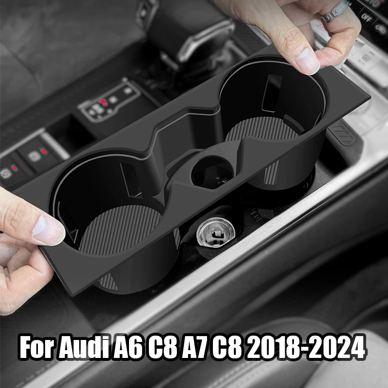 

For Audi A6 C8 A7 C8 2018 2019 2020 2021 2022 2023 2024 Silicone storage box for car center console cup holder
