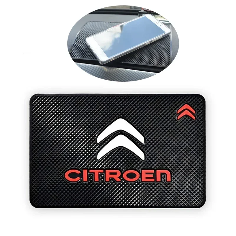 Car Anti-Slip Mat Pad for Citroen Elysee Berlingo Xsara C3 C4 Picasso Sega Aircross C5 Aircross Interior Accessories 20x13cm