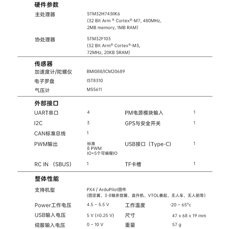 VoidFly Siyi N7 Flight Control Pixhawk Open Source Px4 Ardupilot For Model Aircraft Unmanned