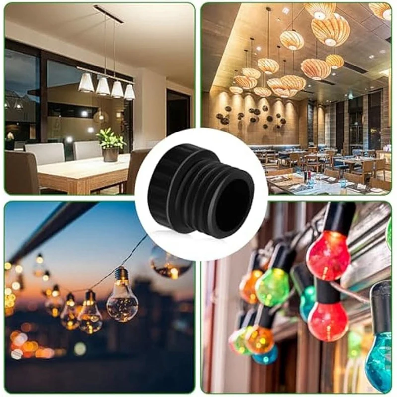 12Pcs Light Bulb Socket Cover,Light Socket Safety Cap Plugs For String Lights, Light Socket Cover Unused Sockets Caps