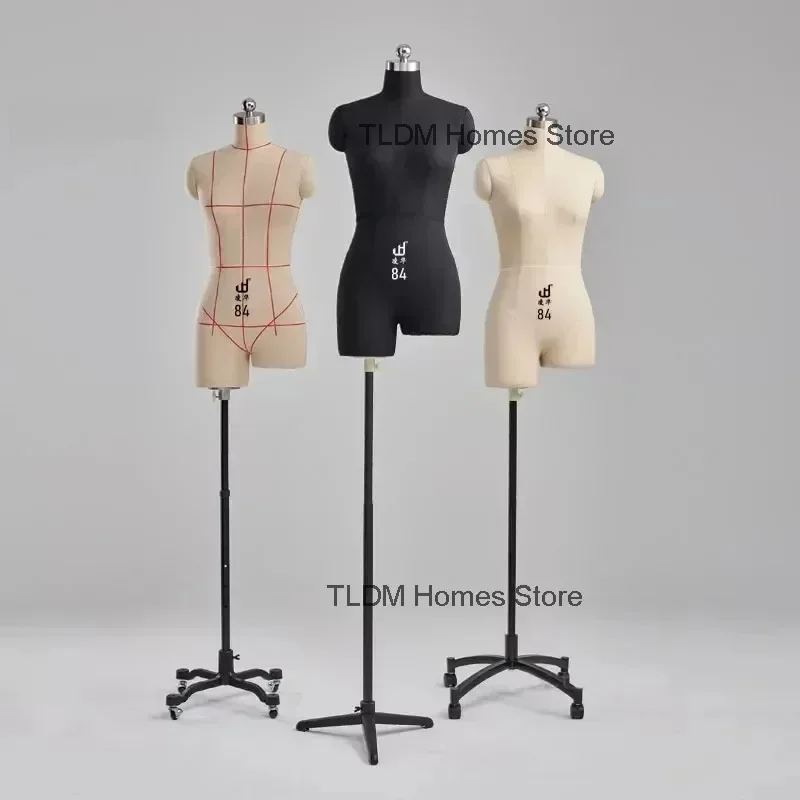 Design Model Female Dressmaker Mannequins Sewing Mannequin for Women's Clothing Bust Dress Form Stand Metal Base k