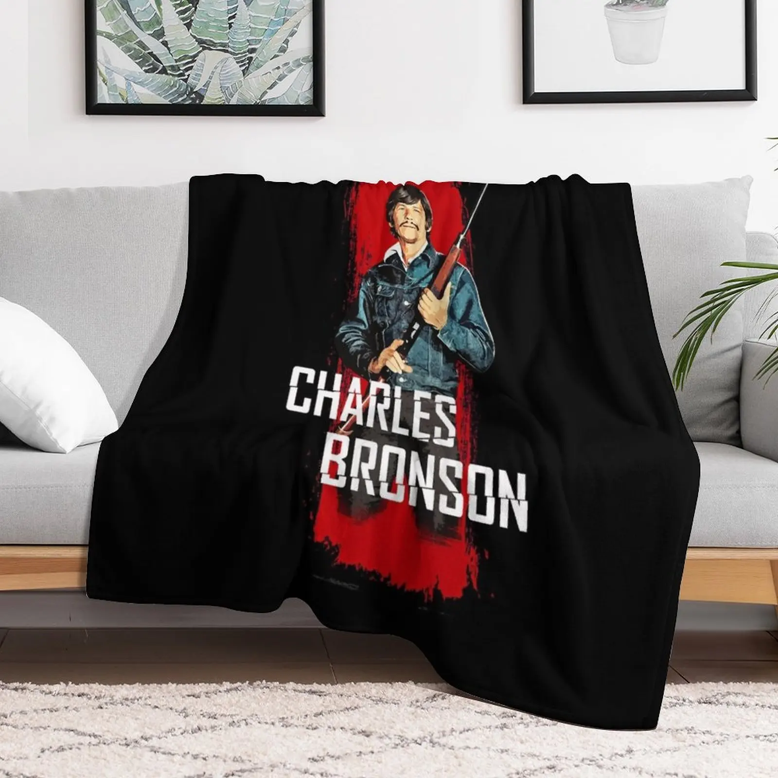 Day Gift for Charles Bronson - Mr. Majestyk Halloween Throw Blanket