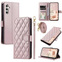 Crossbody Leather Wallet Case For Samsung Galaxy A57 A37 A27 A17 A55 A05S A35 A25 A15 A56 A36 A26 A16 A06 A54 A34 5G 4G Cover