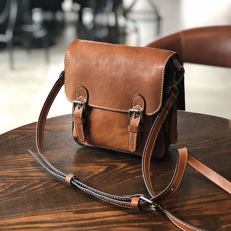 

Vintage Cambridge Bag 2023 New Messenger Genuine Leather Korean Version Fashion Versatile College Style Shoulder Messenger