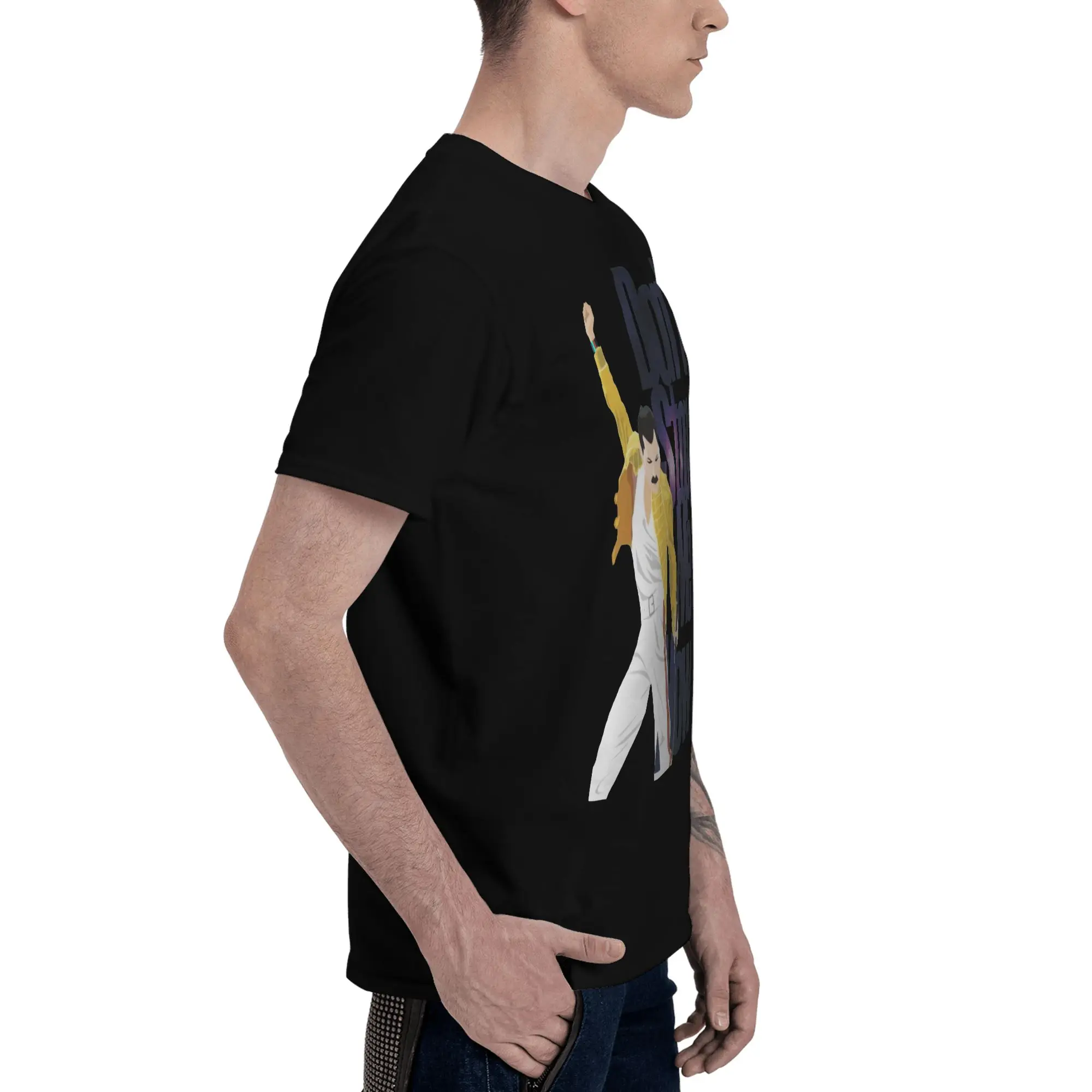 Freddie Mercury Freddie Mercury Queen Ultra-Minimalist Reversible T-shirt Solid Color Minimalism Short Sleeve