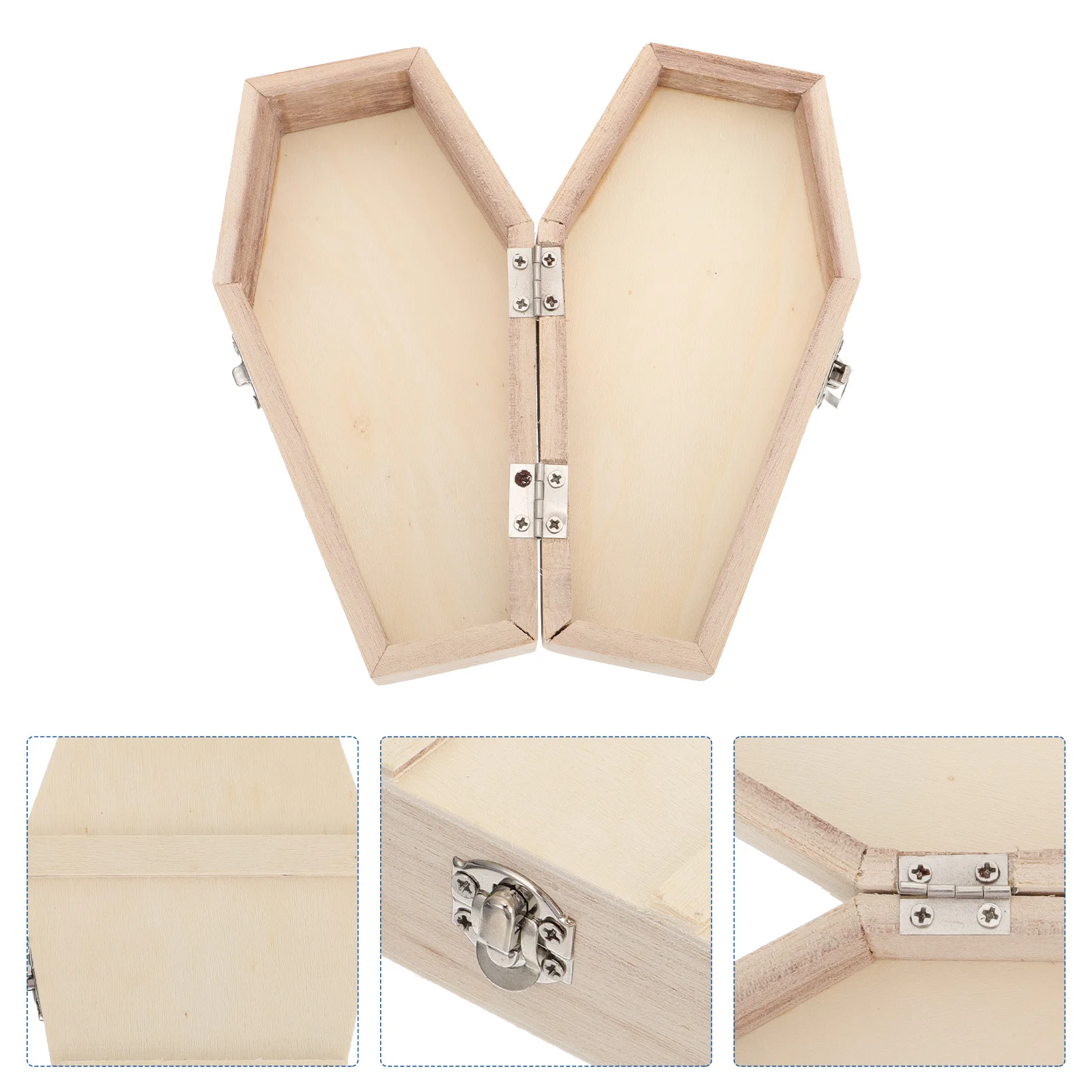 

Unique Halloween Coffin Box Wooden Storage for Candy Jewelry Rings Watches Trinkets Party Favors Decor Gift Container