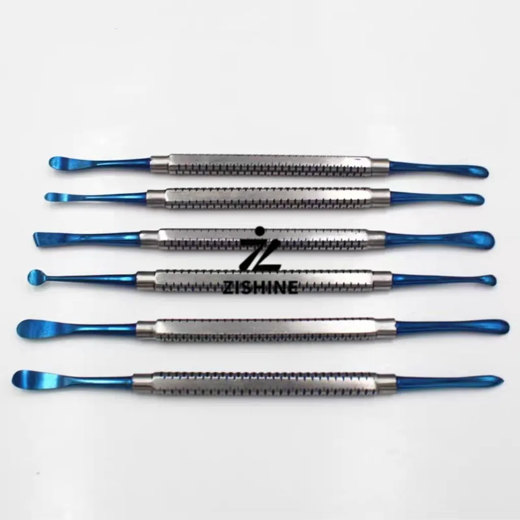 Blue Dental Periosteal Elevator / Gingival Separator (6-Piece Set) – Double-Ended Implant Flap Elevator