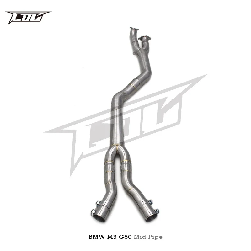 Tuning stainless steel Exhaust Mid pipe For  M3 M4 G80 G8X G82 G83 3.0T 2021-2023 high Performance Exhaust Pipe car exhaust