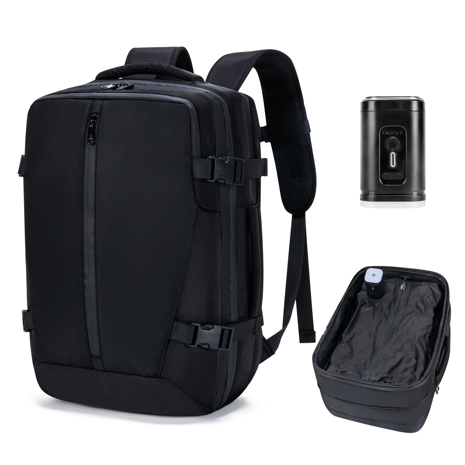 Kabaqoo 60L Expandable Vacuum Compression Bag Vacuum Backpack For Travel Water Resistant with Electric Vacuum Pump
