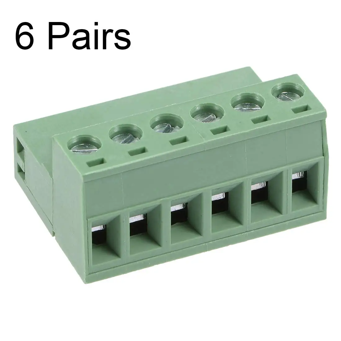 Keszoox 5.08mm Phoenix Connectors 6 Pairs 5.08mm Pitch 6Pin Pluggable Terminal Block Connector Male and Female