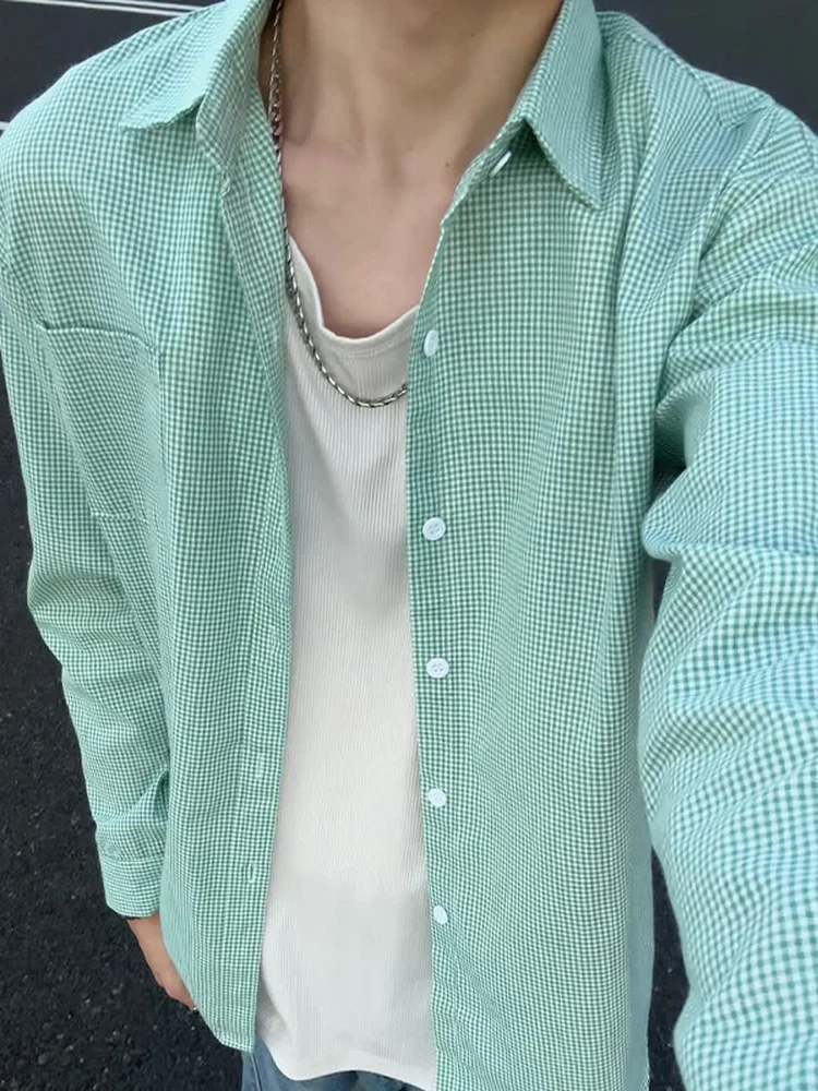 Mens Slim Fit Long Sleeve Striped Shirt Casual Lightweight Spring Autumn Fashion Commute Style Korean Fashion Outerwear