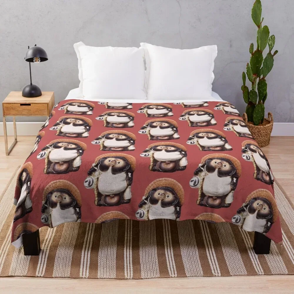 

TANUKI Throw Blanket Outdoor Soft Blanket for Picnic Beach Camping