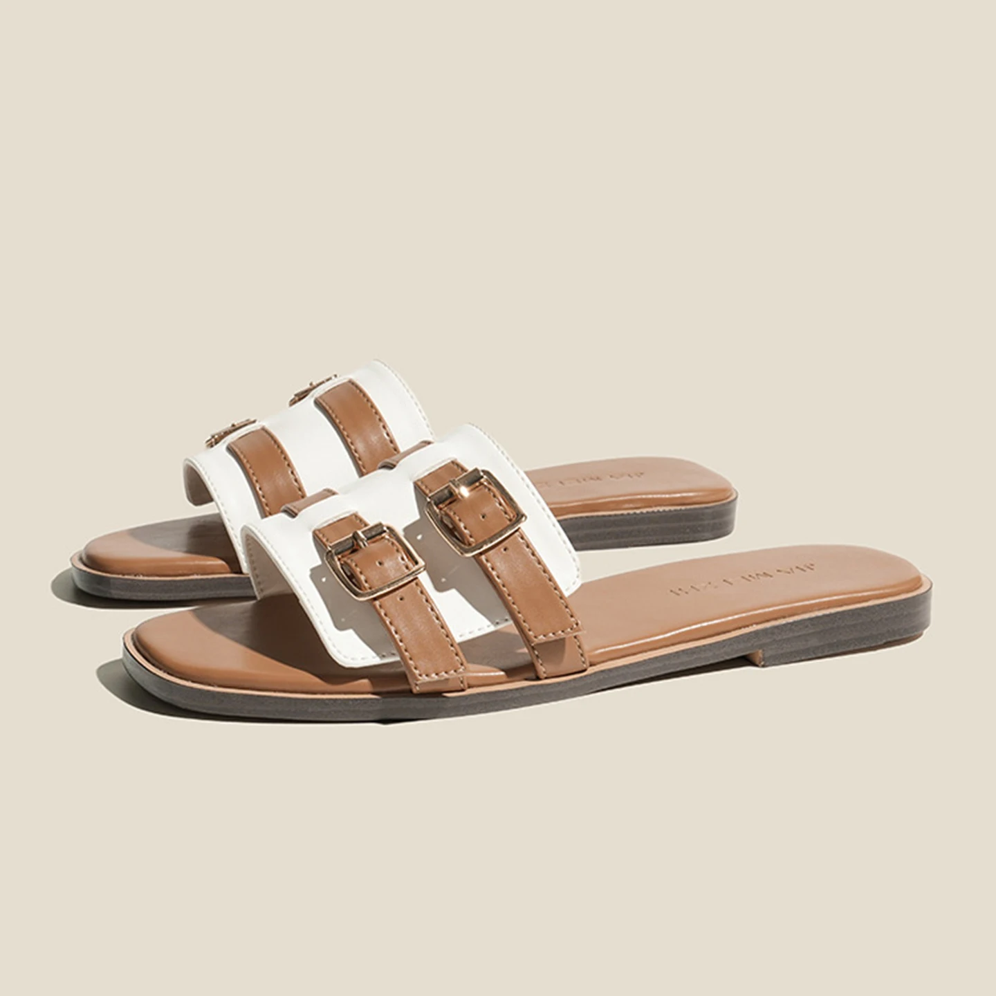 

Womens slippers classic simple elegant soft sole one-piece design anti-slip vacation rage travel flat-soled sandals shoes