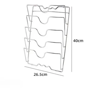 Küchenorganisator Wall Rack Hanging Topf Abdeckung Fünf Schicht Topf Metall Deckel Livre Multifunktional Rack Topf 10 Hauptverkaufshop für Store - №4