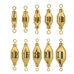 3Pcs-7Pcs Brass Fishing Weights Inline Weights Sinkers Swivel Weights Quick Set Up Fishing Sinker with Inner Swivel