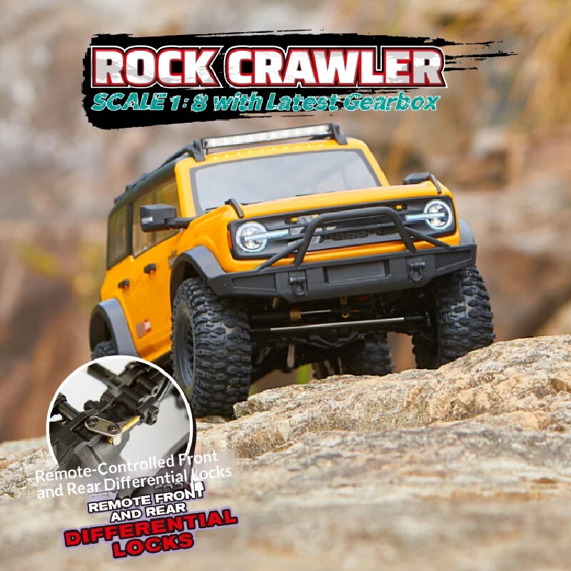 YIKONG YK4083V2 1/8 Professional RC Crawler 4WD Brushless Electric Bronco-Style Off-Road Car Waterproof Simulation Model gifts