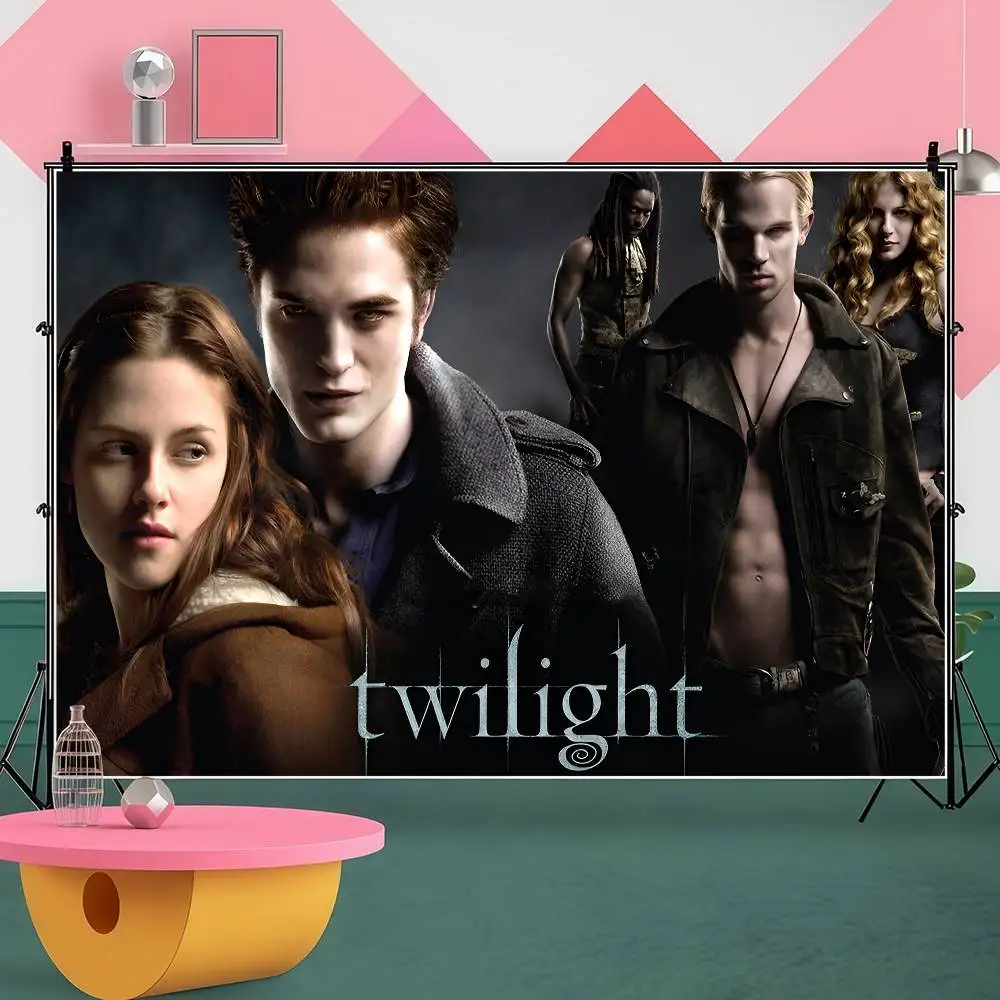 خلفية تلفزيون توايلايت إيزابيلا إدوارد كولين لتزيين حفلات أعياد الميلاد وخلفية ديكور غرفة التصوير الفوتوغرافي