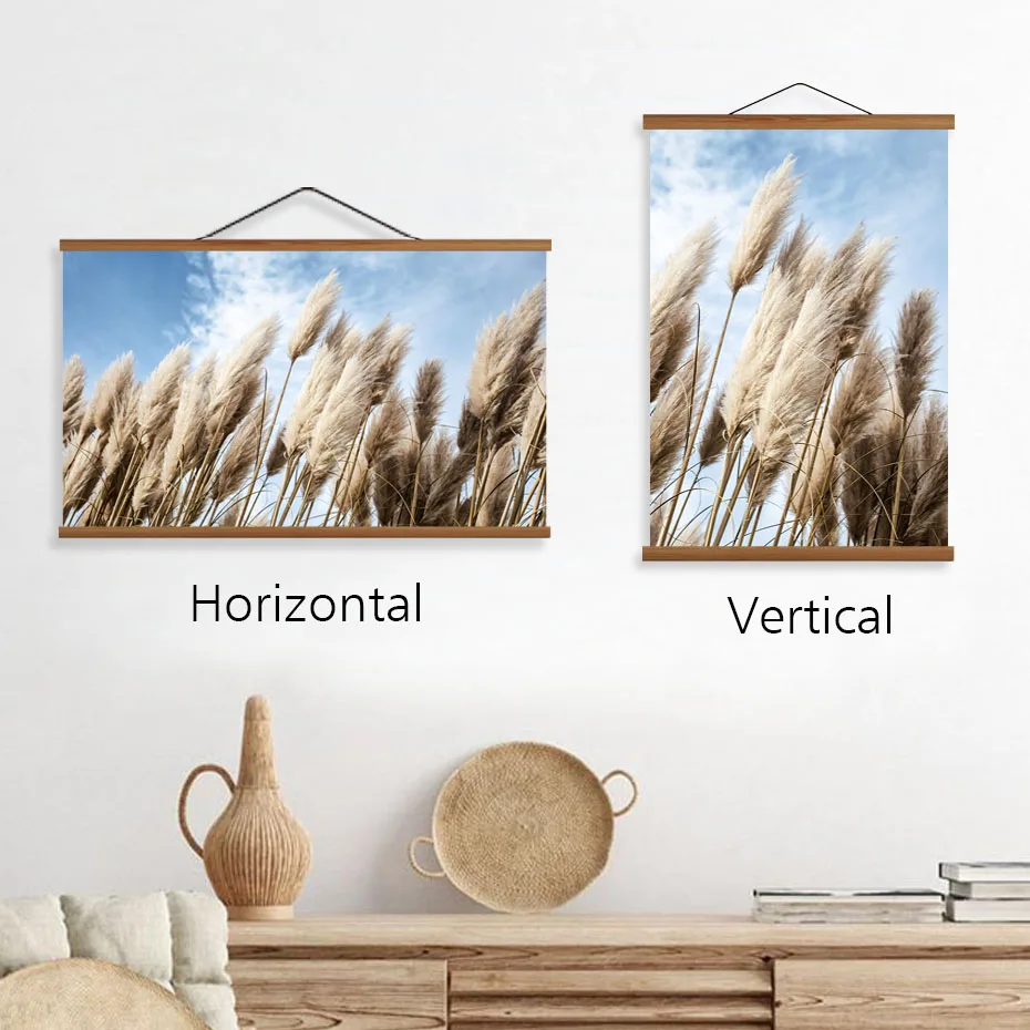 1 قطعة المغناطيسي خشبية صورة شماعات إطارات المشارك صور جدار الفن قماش يطبع لوحات خشب الساج الصنوبر غرفة المعيشة ديكور المنزل #3