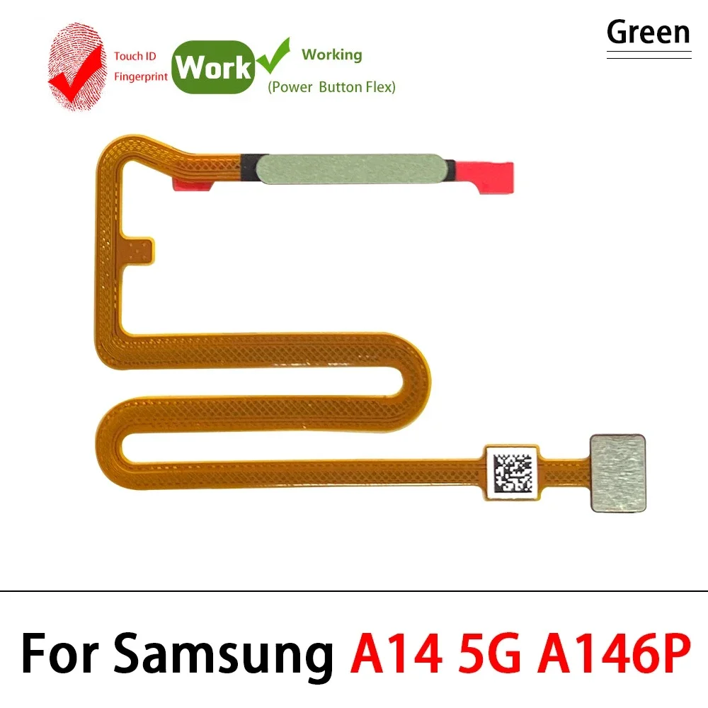 Fingerprint Scanner Flex For Samsung A14 4G A145F A145P / A14 5G A146F A146P Home Button Menu Return Key Sensor Flex Cable