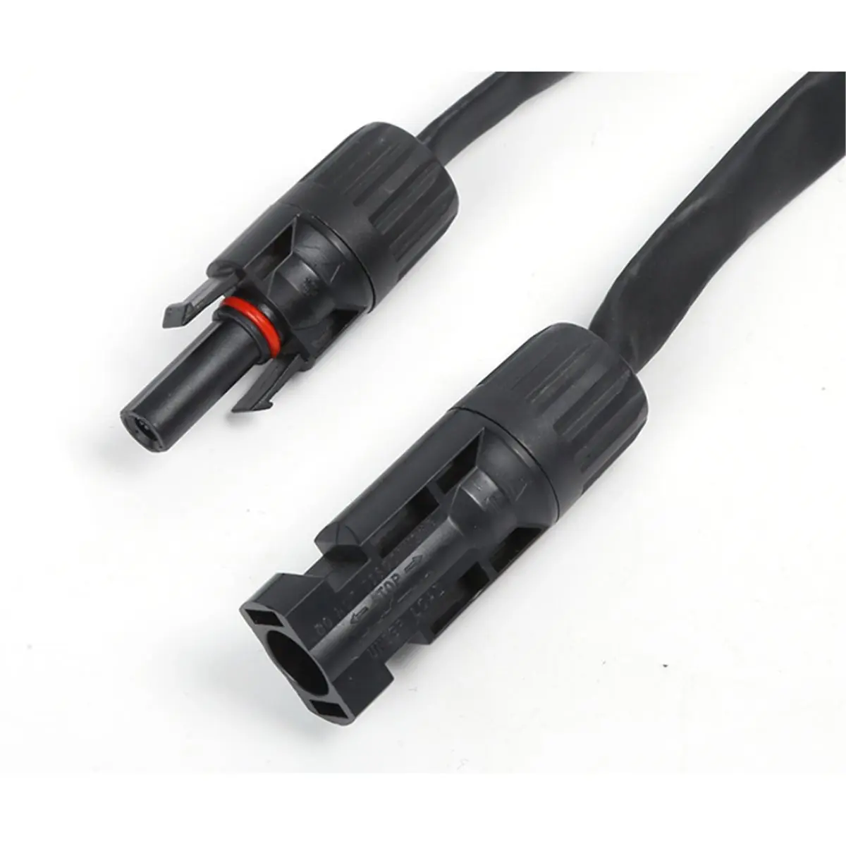 Big Discount 2pcs Photovoltaic Extension Line Flat Solar Cable 12AWG 0.5m Waterproof for Window Balcony Througth Wire
