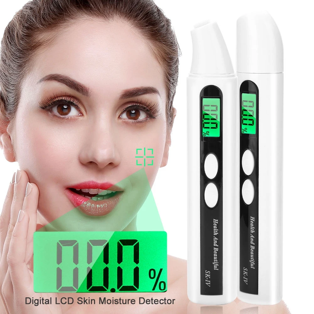 Skin Moisture Detector Skin Oil Tester 0~99.9% Digital LCD Skin Face Moisture Oil Analyzer Monitor Tester Detector Skin Tester